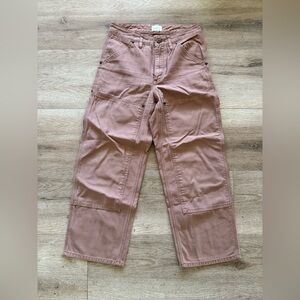 Brown Wide-Leg Cargo Pants